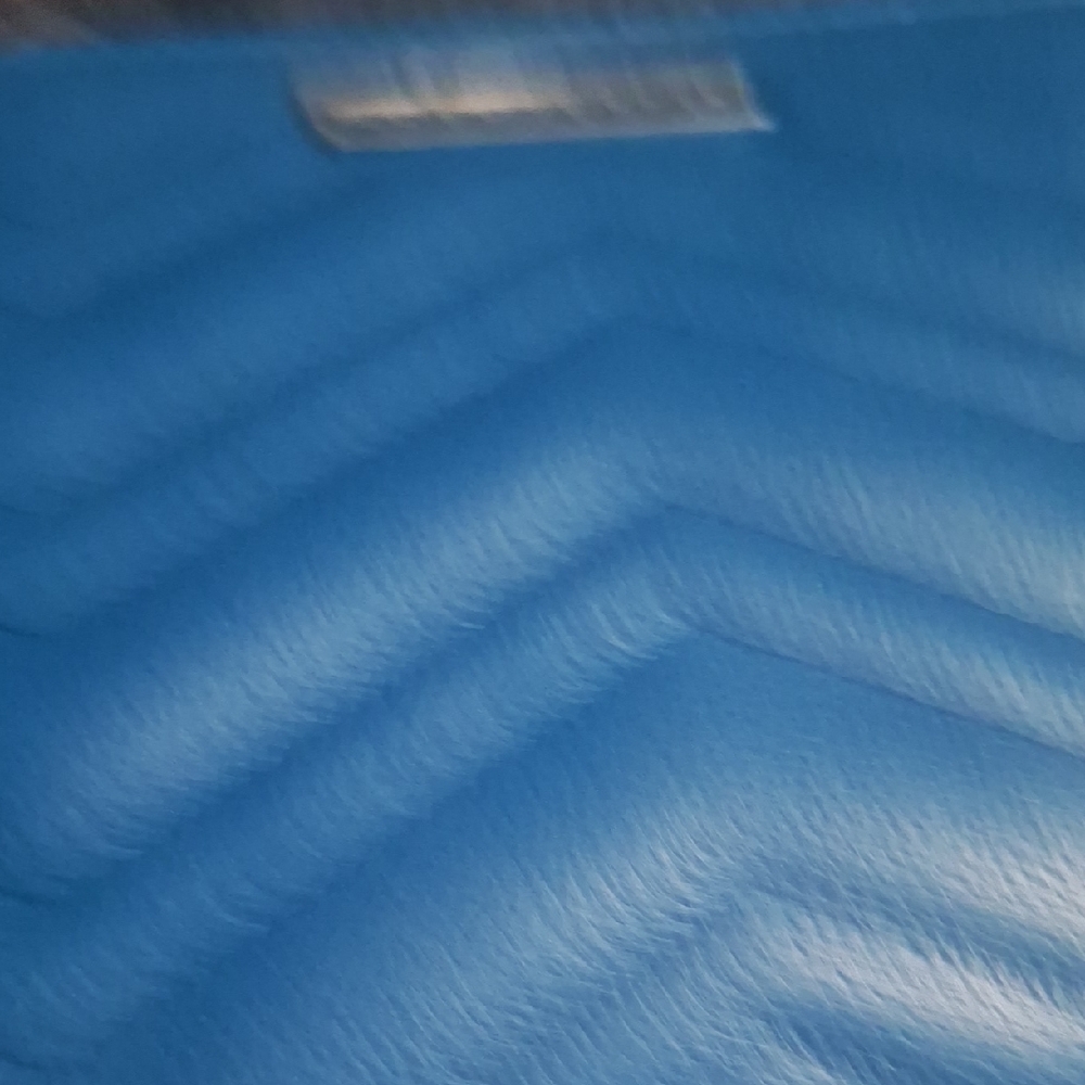 Colorescience Blue Quilted Wristlet With Chevron Pattern View 6